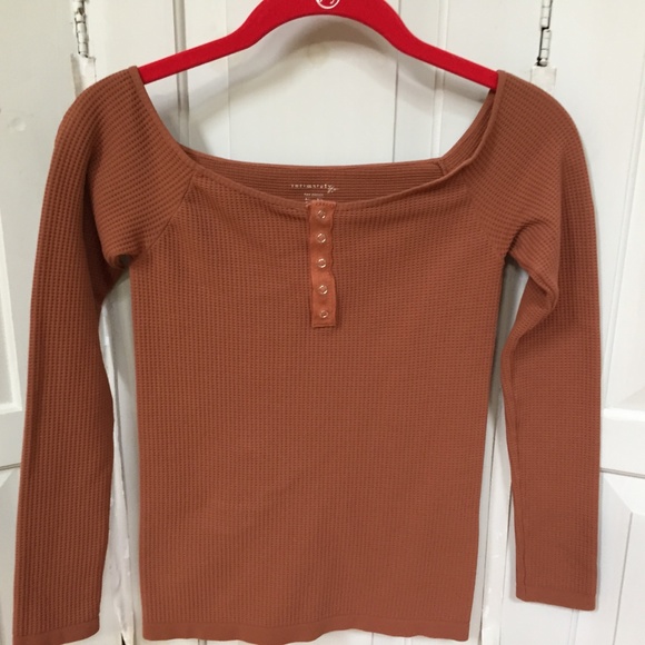 Free People Intimately Burnt Orange Thermal Top - Picture 4 of 15